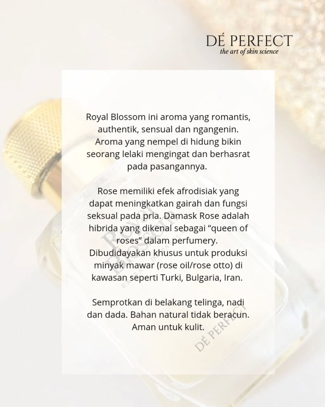 ROYAL BLOSSOM berbahan “plant-based”