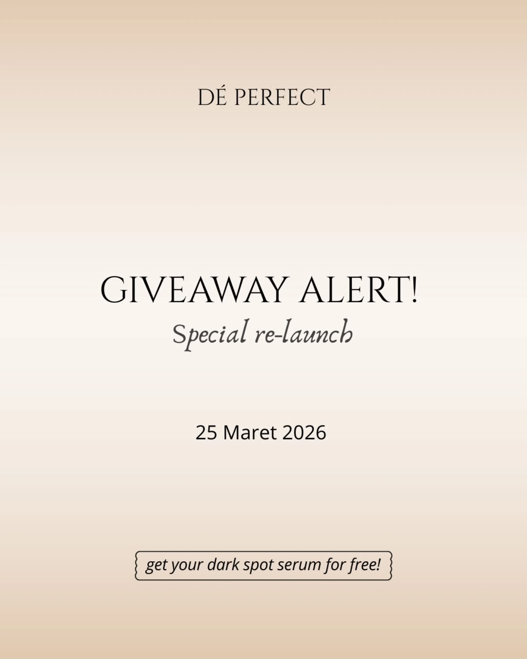 Give away alert Give away alert